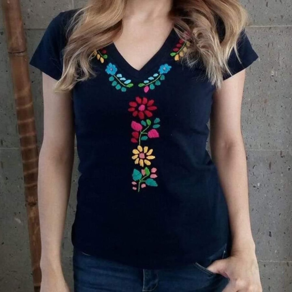 Mexican Hand Embroidered T-Shirt